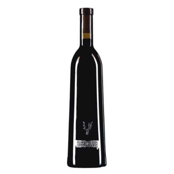 Bottle of Secua Merlot, a premium aged red wine from Castilla.